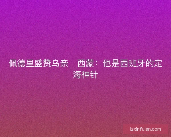 佩德里盛赞乌奈・西蒙：他是西班牙的定海神针